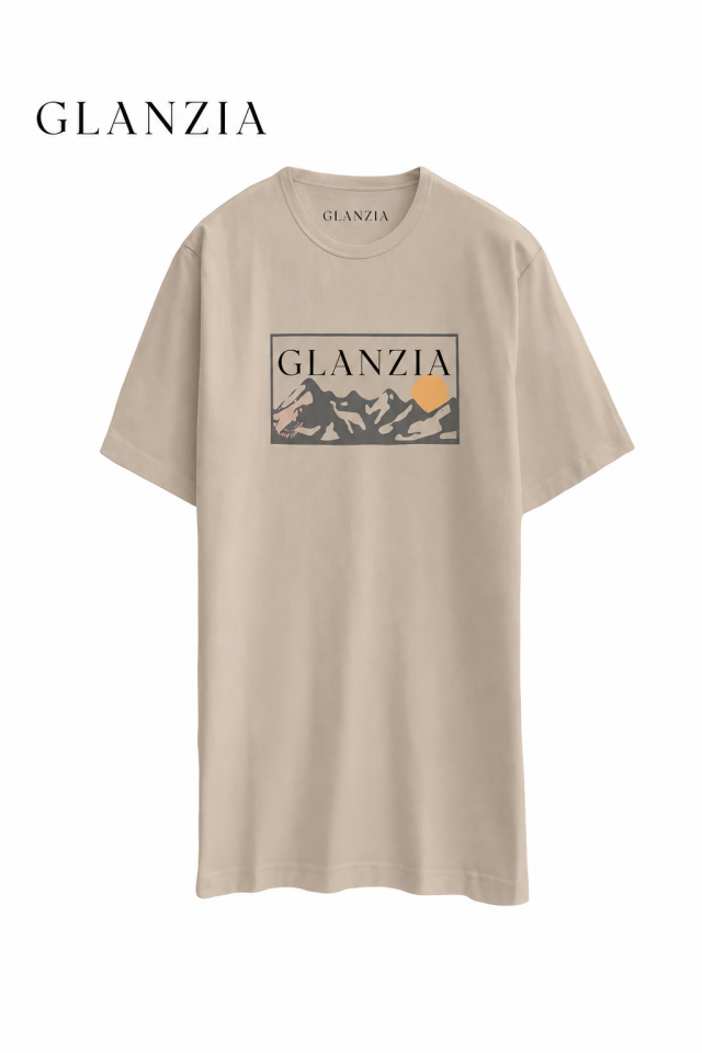 GLANZIA Oversize Tişört – Unisex Rahat Kalıp